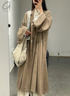 Mutedance 24 Autumn and Winter Single Button Long Coat MD-MD24FW46-CELADON